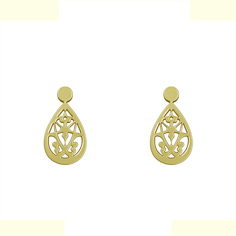 گوشواره طلا 18 عیار زنانه مدوپد مدل اشک کد GA1-10670