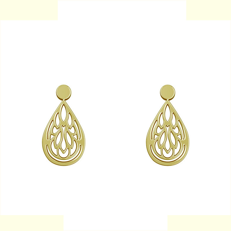 گوشواره طلا 18 عیار زنانه مدوپد مدل اشک کد GA1-10680