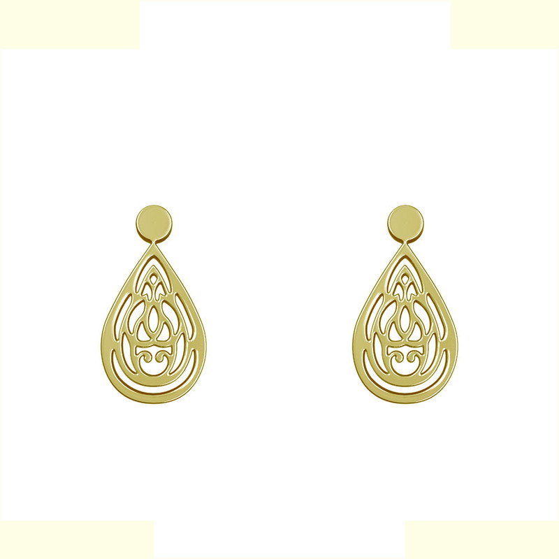 گوشواره طلا 18 عیار زنانه مدوپد مدل اشک کد GA1-10685