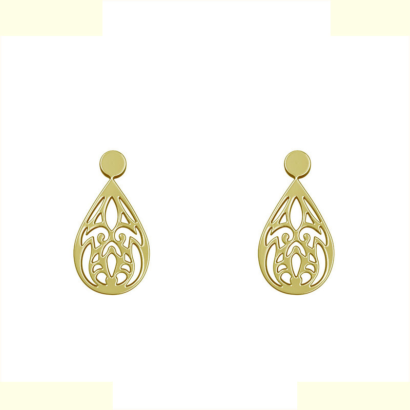 گوشواره طلا 18 عیار زنانه مدوپد مدل اشک کد GA1-10692