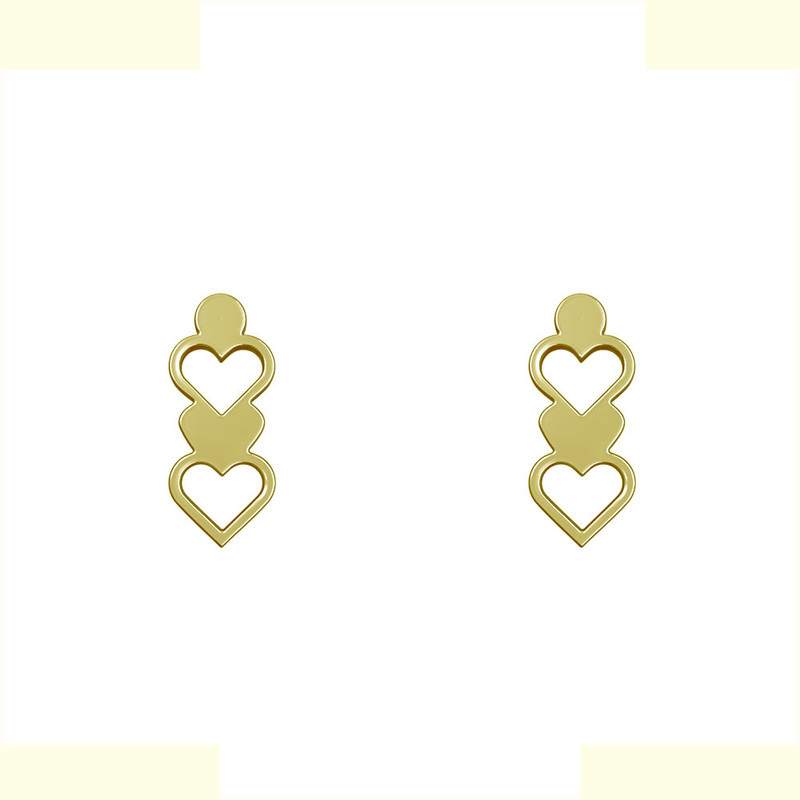 گوشواره طلا 18 عیار زنانه مدوپد مدل قلب کد GA1-10700 گوشواره طلا 18 عیار زنانه مدوپد مدل قلب کد GA1-10700