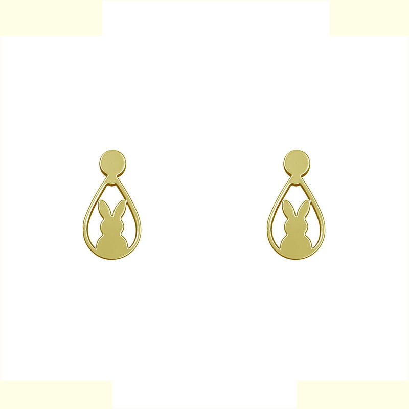 گوشواره طلا 18 عیار زنانه مدوپد مدل خرگوش کد GA1-10702