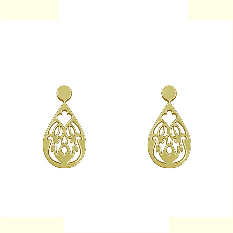 گوشواره طلا 18 عیار زنانه مدوپد مدل اشک کد GA1-10707