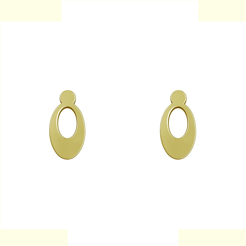 گوشواره طلا 18 عیار زنانه مدوپد مدل بیضی کد GA1-10729 گوشواره طلا 18 عیار زنانه مدوپد مدل بیضی کد GA1-10729