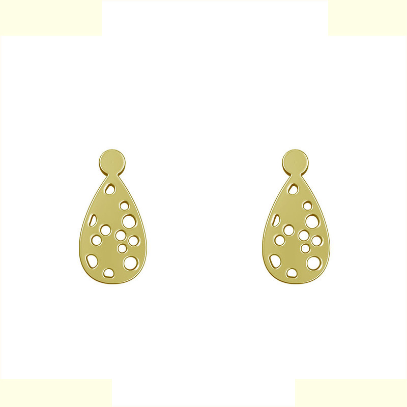 گوشواره طلا 18 عیار زنانه مدوپد مدل اشک کد GA1-10741