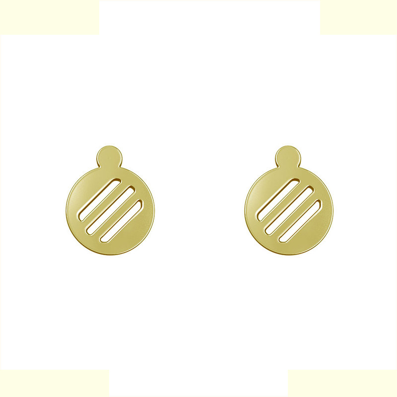 گوشواره طلا 18 عیار زنانه مدوپد مدل دایره کد GA1-10744