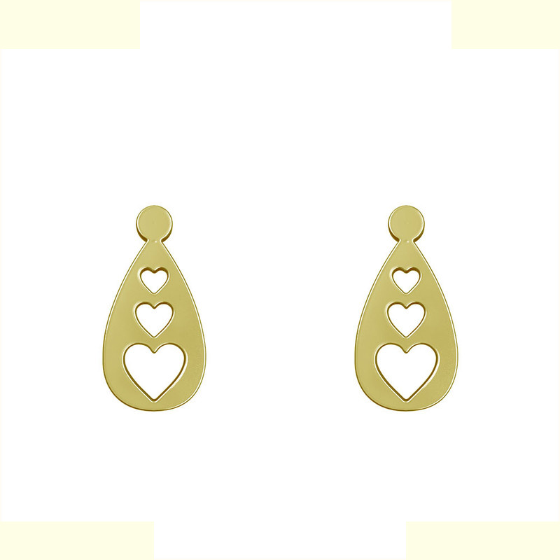 گوشواره طلا 18 عیار زنانه مدوپد مدل اشک و قلب کد GA1-10750 گوشواره طلا 18 عیار زنانه مدوپد مدل اشک و قلب کد GA1-10750