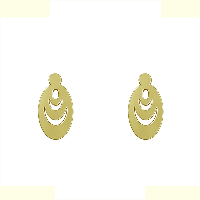 گوشواره طلا 18 عیار زنانه مدوپد مدل بیضی کد GA1-10786 گوشواره طلا 18 عیار زنانه مدوپد مدل بیضی کد GA1-10786