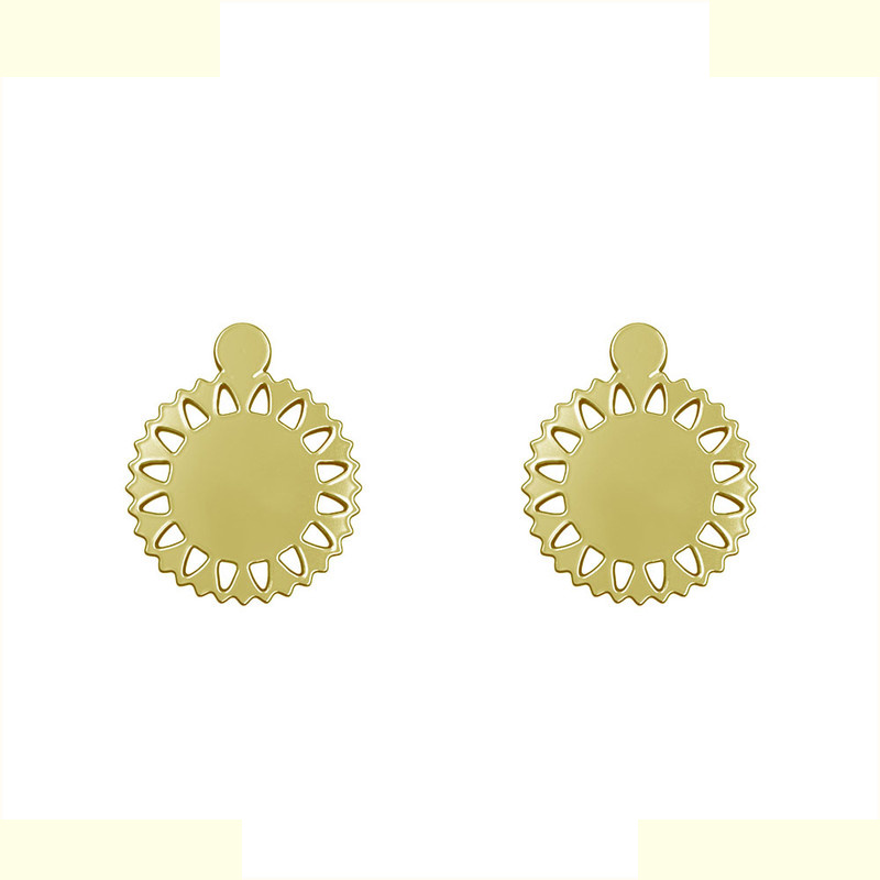 گوشواره طلا 18 عیار زنانه مدوپد مدل گل کد GA1-10816