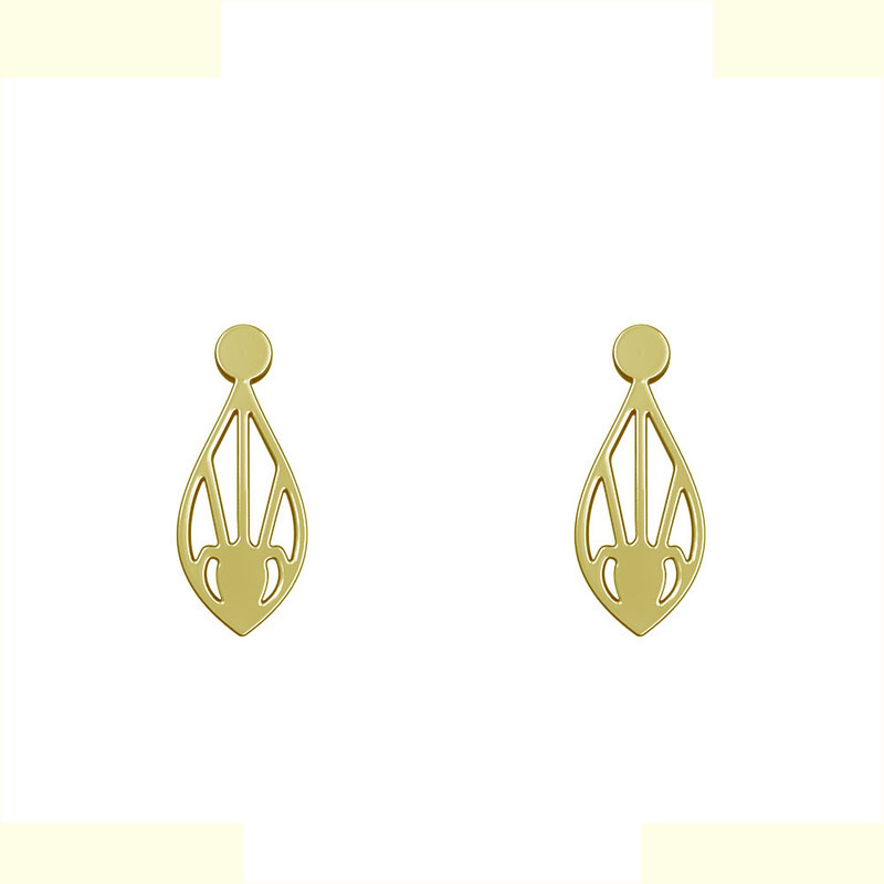 گوشواره طلا 18 عیار زنانه مدوپد مدل اشک کد GA1-10819