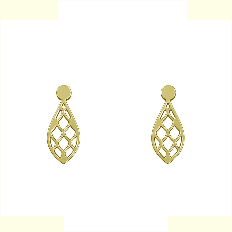 گوشواره طلا 18 عیار زنانه مدوپد مدل اشک کد GA1-10825