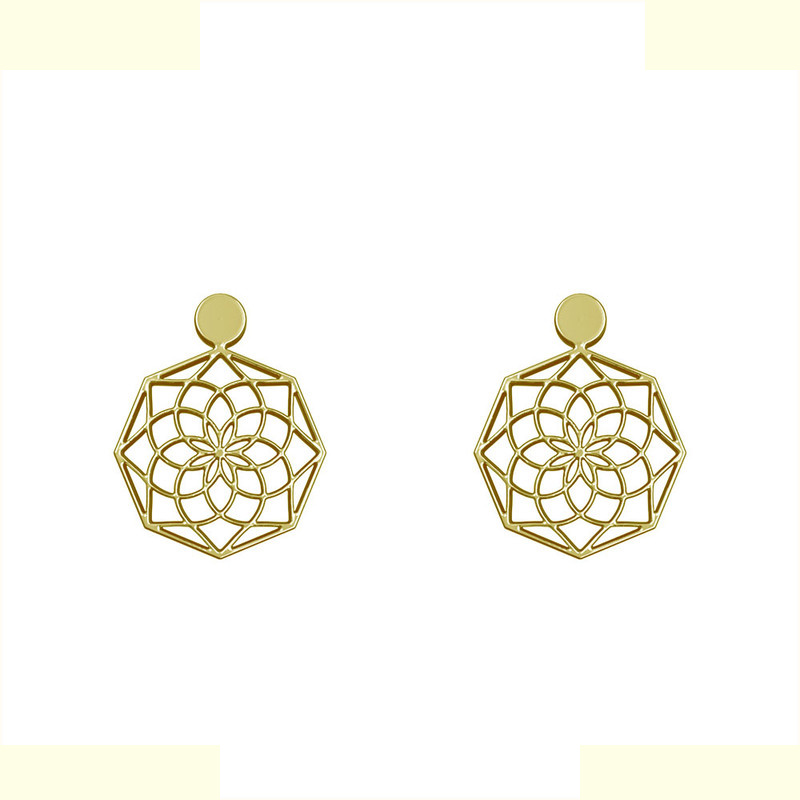 گوشواره طلا 18 عیار زنانه مدوپد مدل هندسی کد GA1-10906 گوشواره طلا 18 عیار زنانه مدوپد مدل هندسی کد GA1-10906