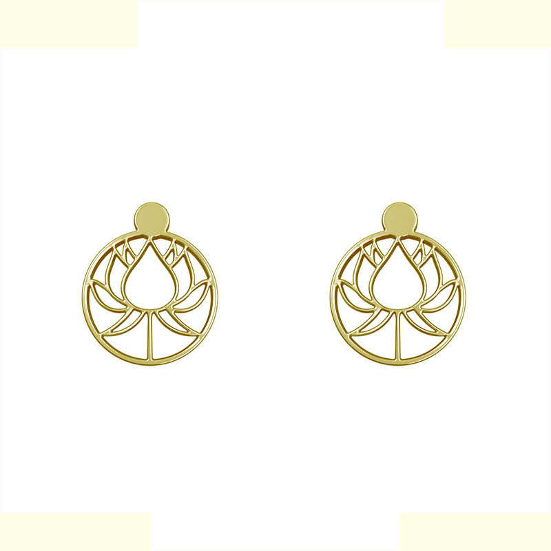 گوشواره طلا 18 عیار زنانه مدوپد مدل دایره و گل کد GA1-10943 گوشواره طلا 18 عیار زنانه مدوپد مدل دایره و گل کد GA1-10943