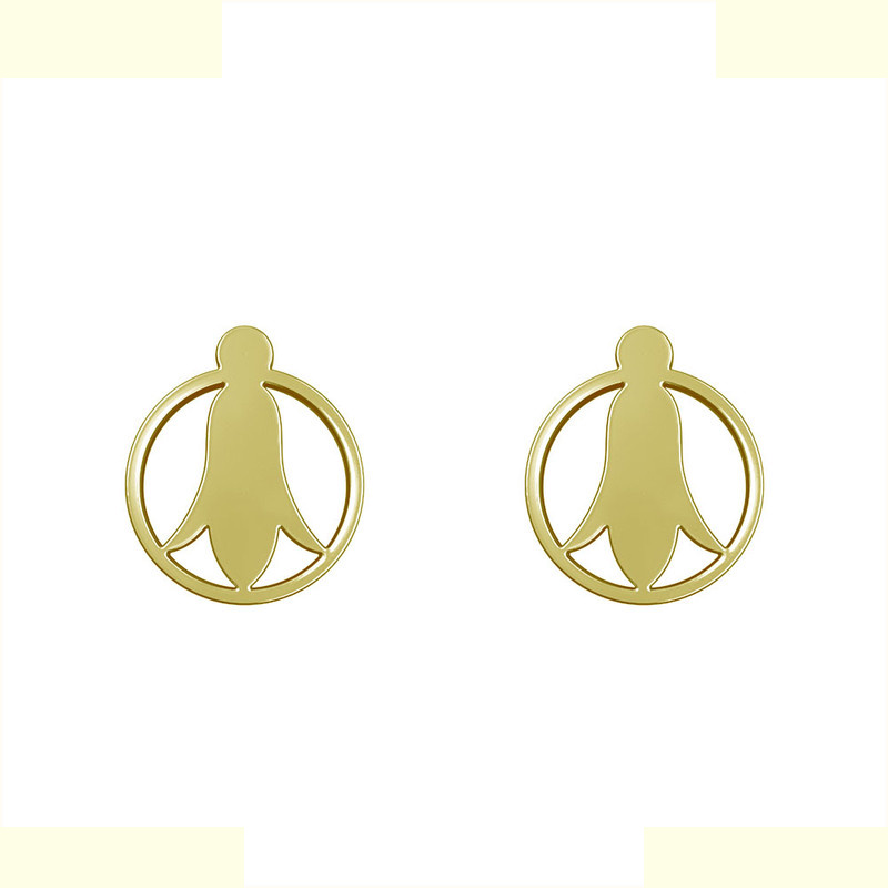 گوشواره طلا 18 عیار زنانه مدوپد مدل گل کد GA1-10966