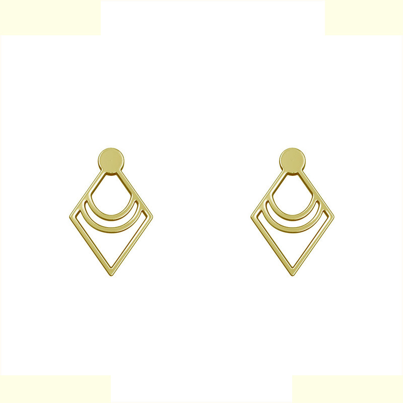 گوشواره طلا 18 عیار زنانه مدوپد مدل لوزی کد GA1-11015