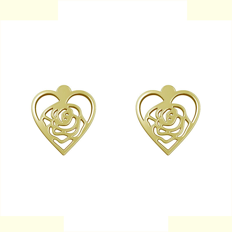 گوشواره طلا 18 عیار زنانه مدوپد مدل قلب کد GA1-11062 گوشواره طلا 18 عیار زنانه مدوپد مدل قلب کد GA1-11062