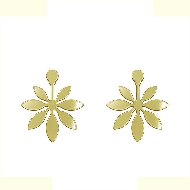 گوشواره طلا 18 عیار زنانه مدوپد مدل گل کد GA1-11078