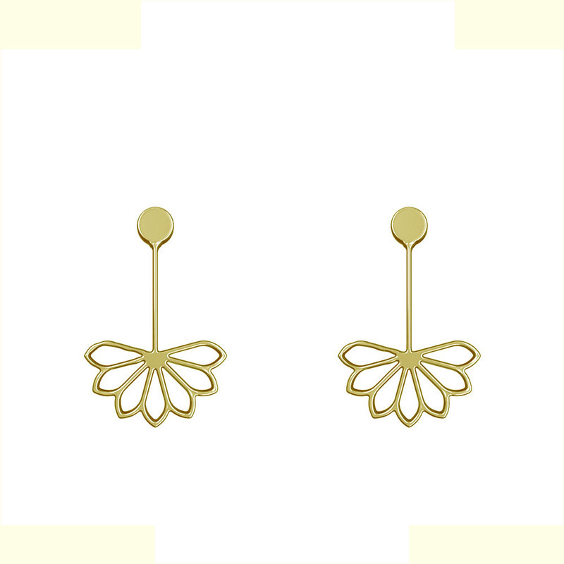 گوشواره طلا 18 عیار زنانه مدوپد مدل گل کد GA1-11093