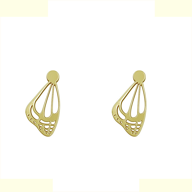 گوشواره طلا 18 عیار زنانه مدوپد مدل بال پروانه کد GA1-11133