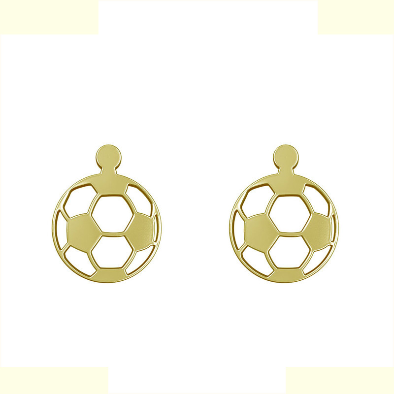 گوشواره طلا 18 عیار زنانه مدوپد مدل توپ فوتبال کد GA1-11161