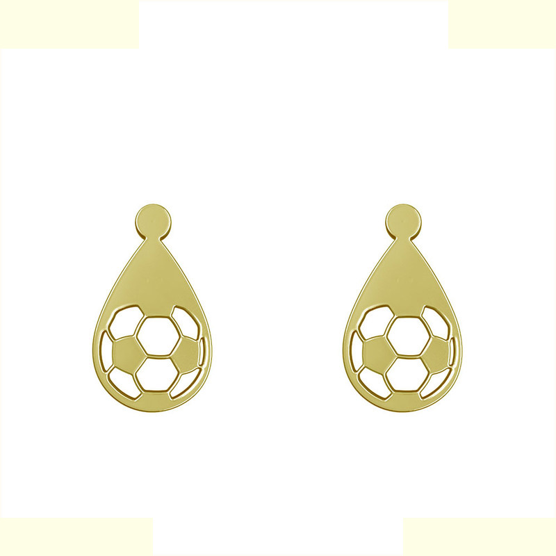 گوشواره طلا 18 عیار زنانه مدوپد مدل توپ فوتبال کد GA1-11165