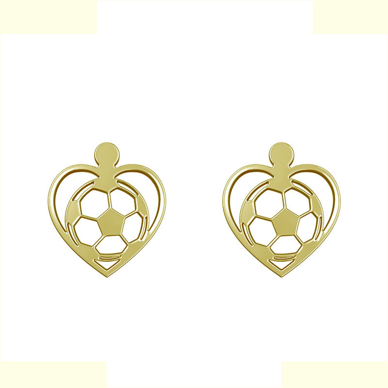 گوشواره طلا 18 عیار زنانه مدوپد مدل توپ فوتبال کد GA1-11167