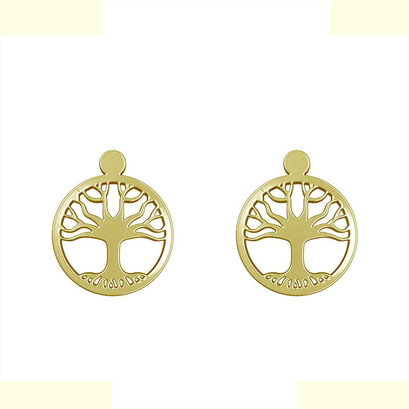 گوشواره طلا 18 عیار زنانه مدوپد مدل درخت کد GA1-11199 گوشواره طلا 18 عیار زنانه مدوپد مدل درخت کد GA1-11199