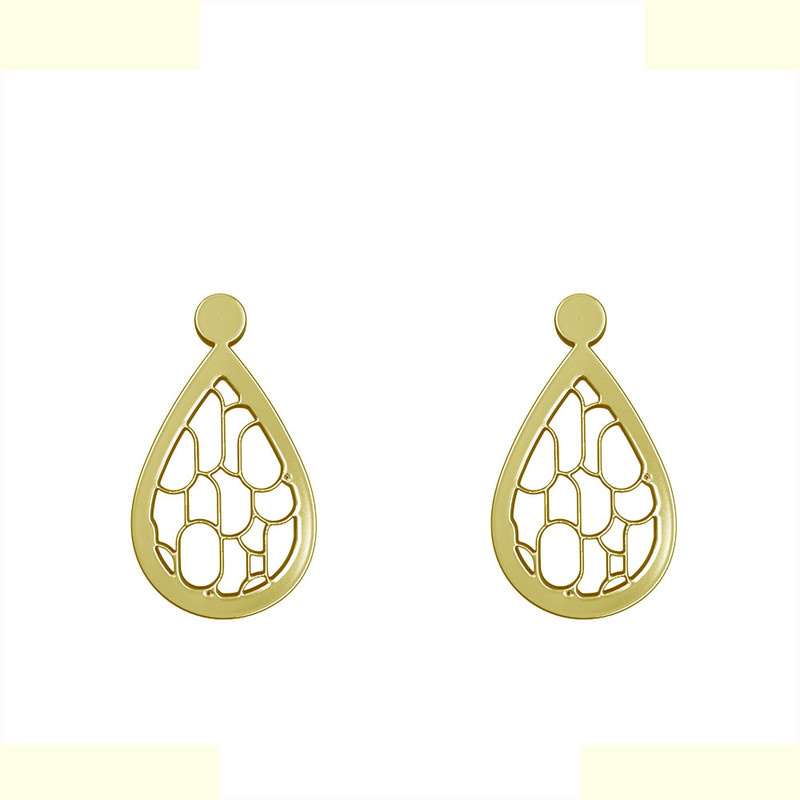 گوشواره طلا 18 عیار زنانه مدوپد مدل اشک کد GA1-11229