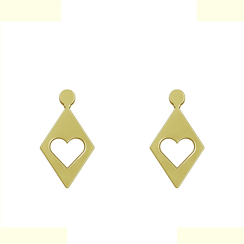 گوشواره طلا 18 عیار زنانه مدوپد مدل قلب کد GA1-11352