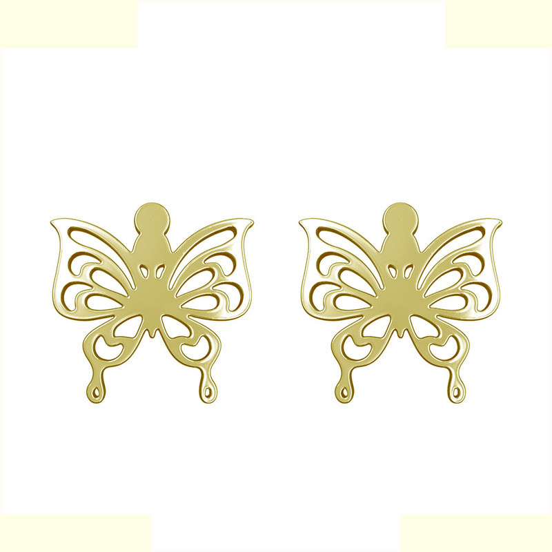 گوشواره طلا 18 عیار زنانه مدوپد مدل پروانه کد GA1-11397