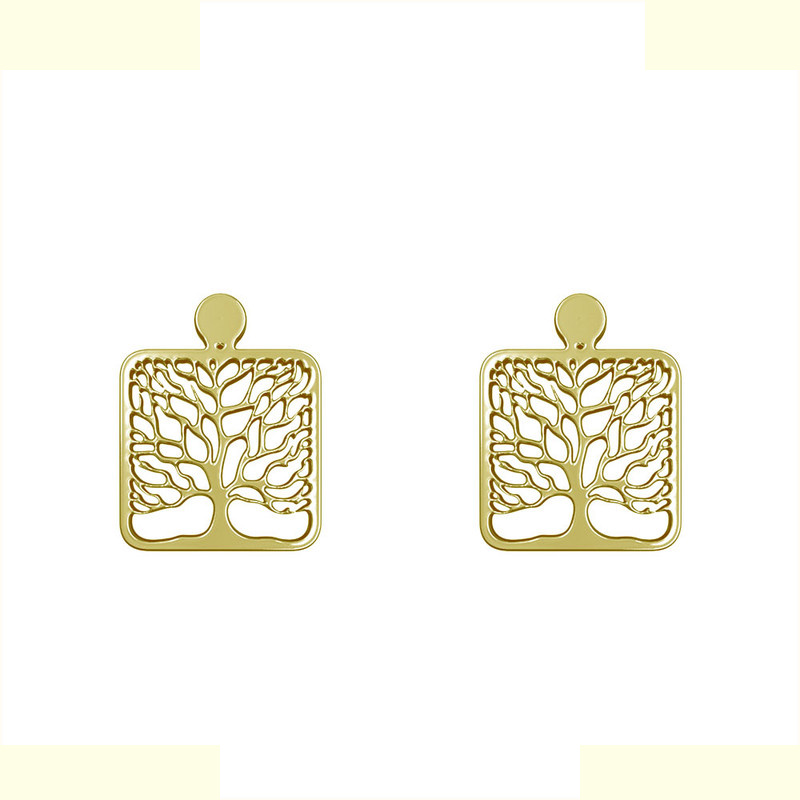 گوشواره طلا 18 عیار زنانه مدوپد مدل درخت کد GA1-11410