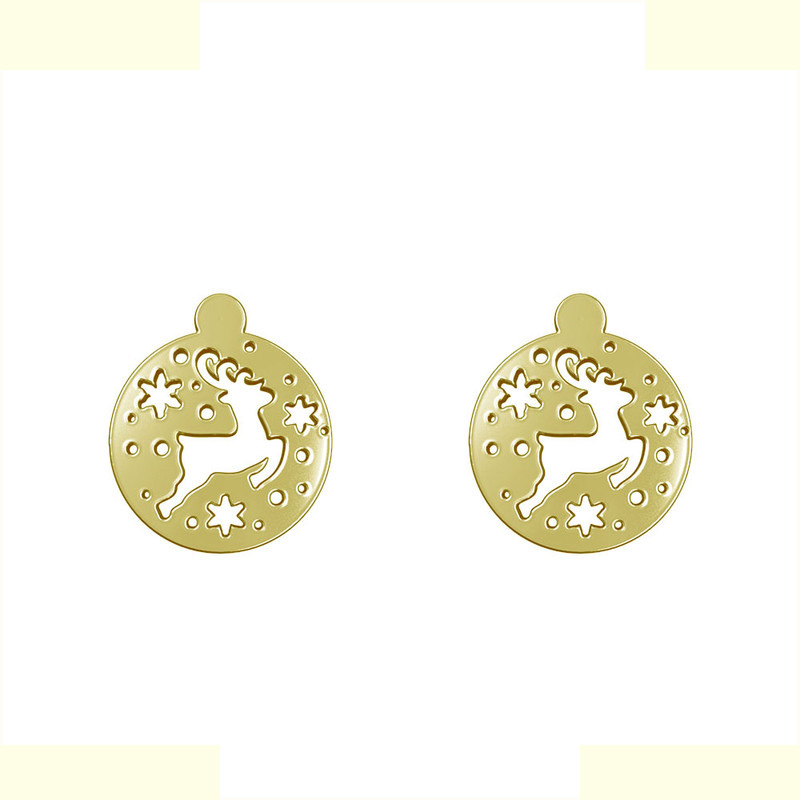 گوشواره طلا 18 عیار زنانه مدوپد مدل گوزن کد GA1-11434