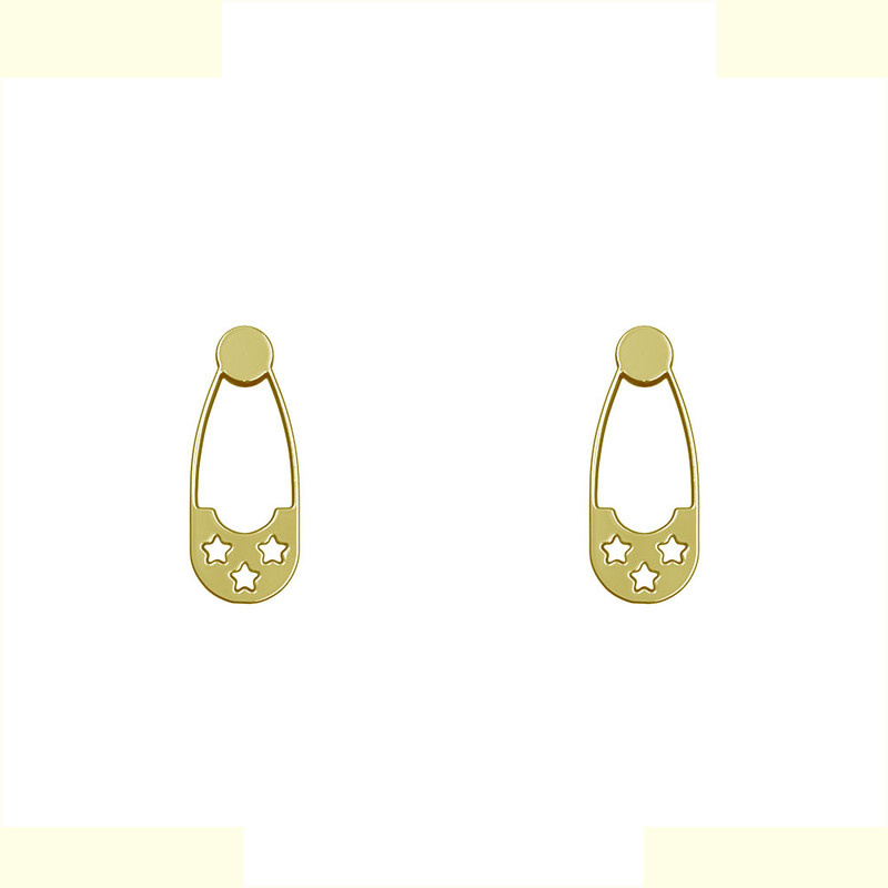 گوشواره طلا 18 عیار زنانه مدوپد مدل سنجاق کد GA1-11508