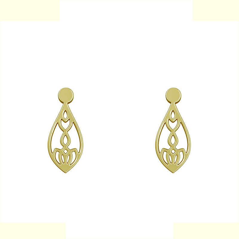 گوشواره طلا 18 عیار زنانه مدوپد مدل اشک کد GA1-11518