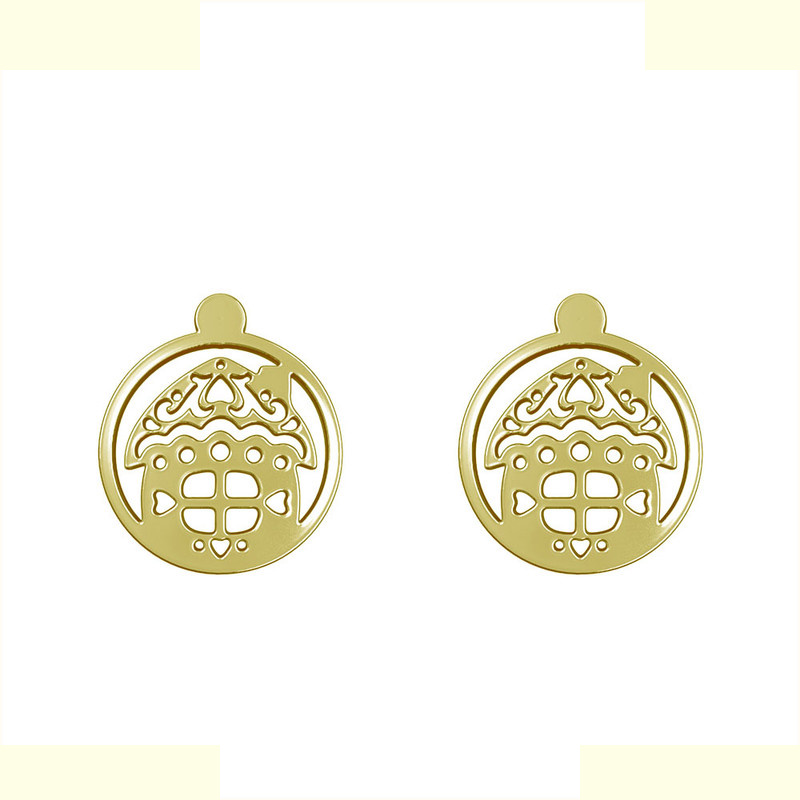 گوشواره طلا 18 عیار زنانه مدوپد مدل خانه کد GA1-11532 گوشواره طلا 18 عیار زنانه مدوپد مدل خانه کد GA1-11532