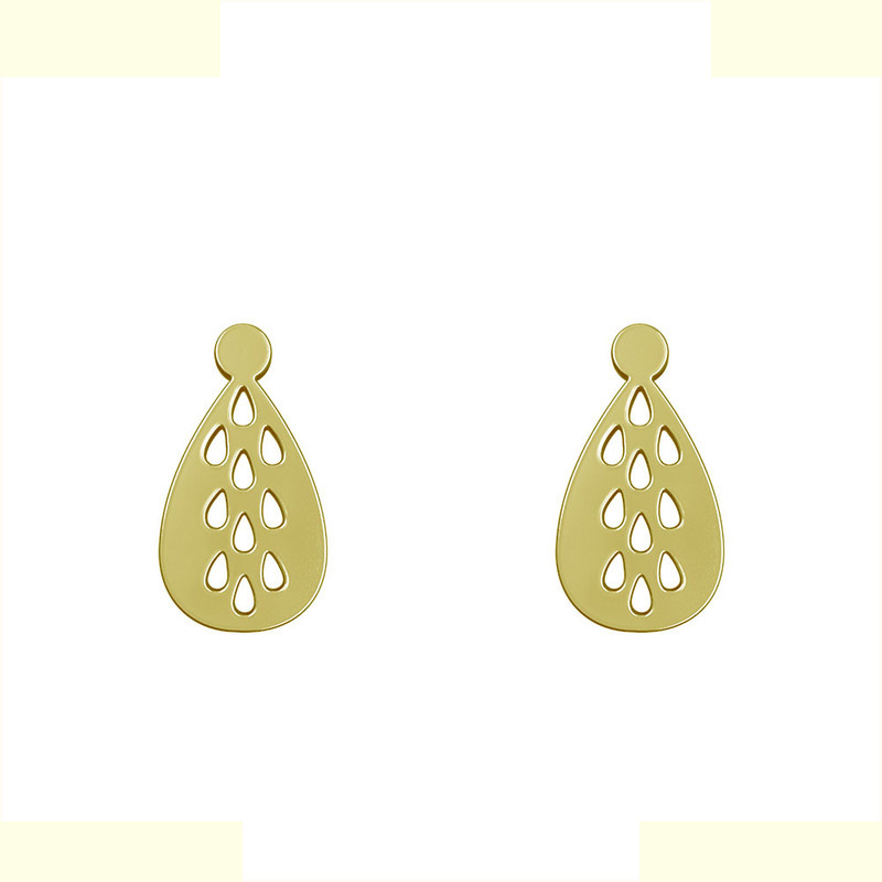 گوشواره طلا 18 عیار زنانه مدوپد مدل اشک کد GA1-11535