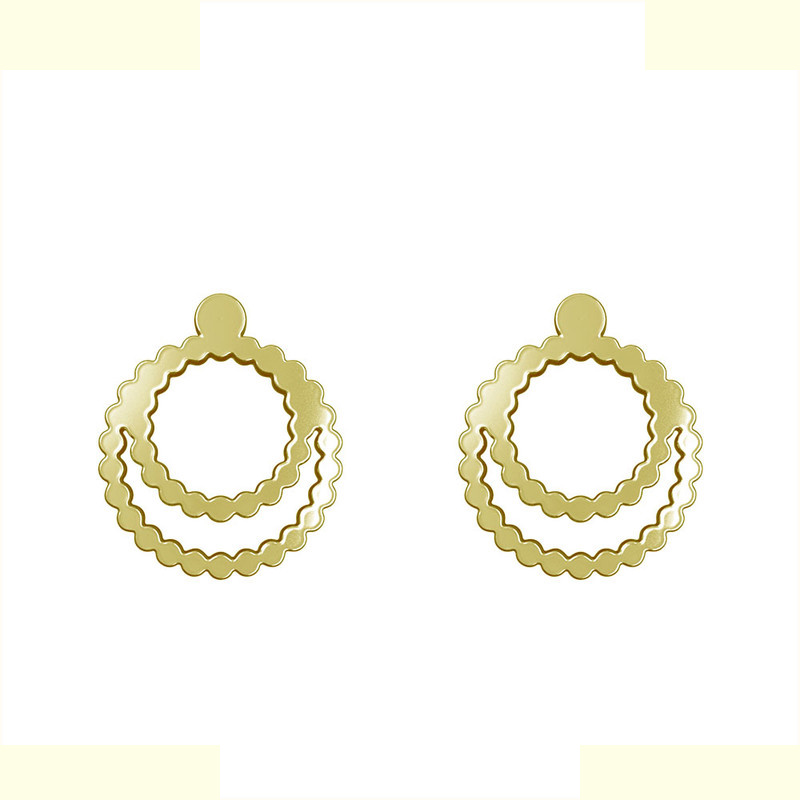 گوشواره طلا 18 عیار زنانه مدوپد مدل حلقه کد GA1-11556