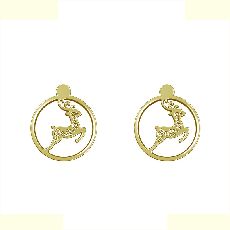 گوشواره طلا 18 عیار زنانه مدوپد مدل گوزن کد GA1-11595