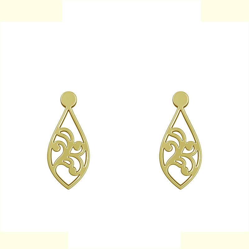 گوشواره طلا 18 عیار زنانه مدوپد مدل اشک کد GA1-11600