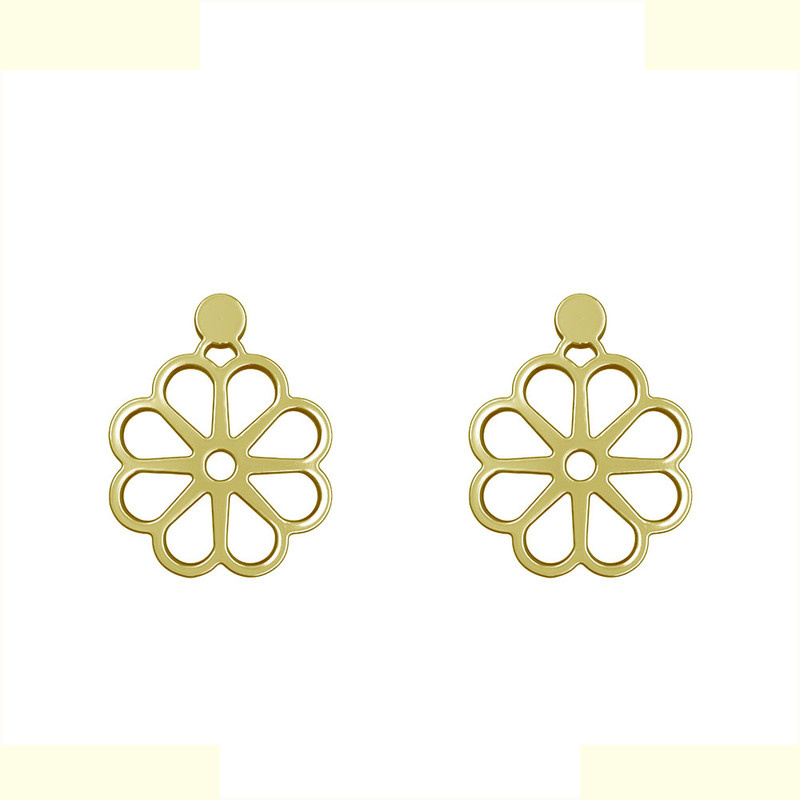 گوشواره طلا 18 عیار زنانه مدوپد مدل گل کد GA1-11605