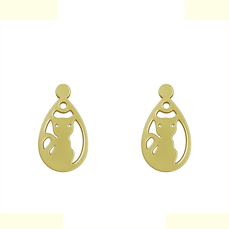 گوشواره طلا 18 عیار زنانه مدوپد مدل گربه کد GA1-11659 گوشواره طلا 18 عیار زنانه مدوپد مدل گربه کد GA1-11659