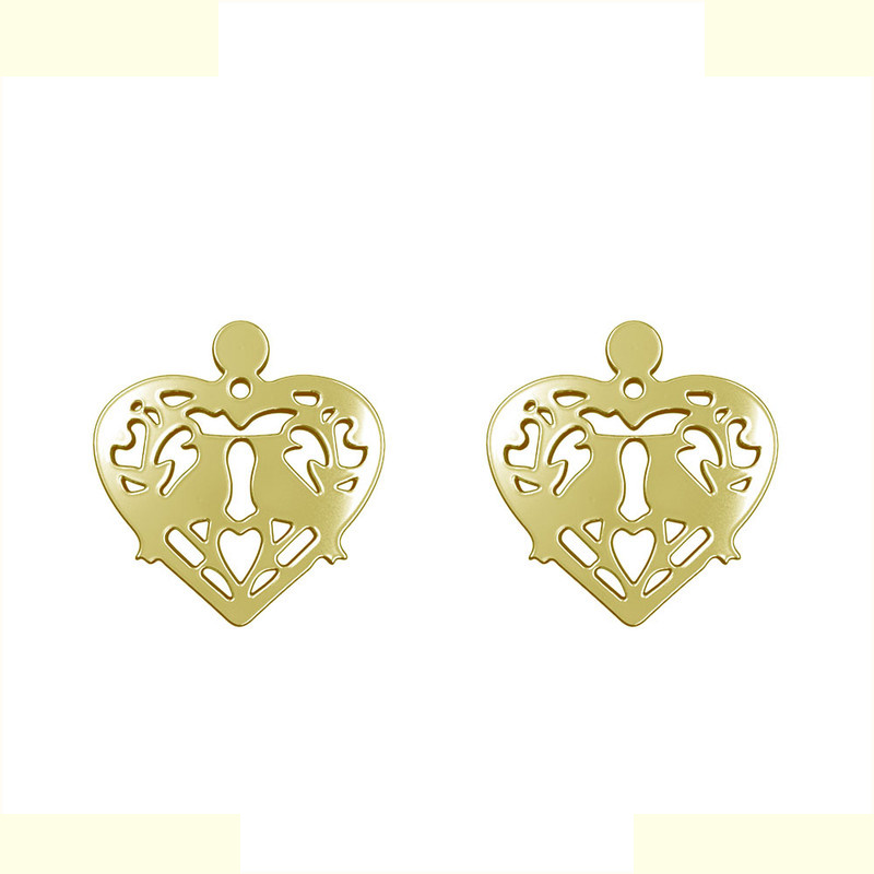 گوشواره طلا 18 عیار زنانه مدوپد مدل قلب کد GA1-11660 گوشواره طلا 18 عیار زنانه مدوپد مدل قلب کد GA1-11660