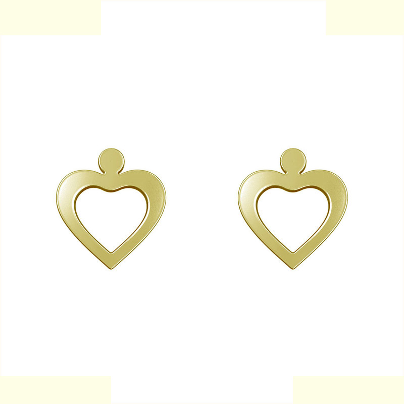 گوشواره طلا 18 عیار زنانه مدوپد مدل قلب کد GA1-11677