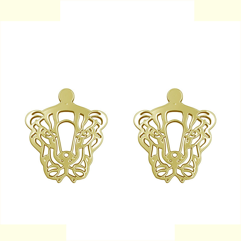 گوشواره طلا 18 عیار زنانه مدوپد مدل ببر کد GA1-11683 گوشواره طلا 18 عیار زنانه مدوپد مدل ببر کد GA1-11683