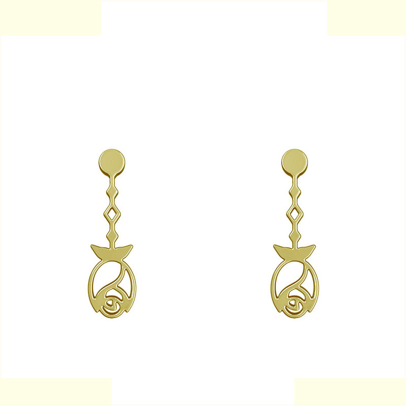 گوشواره طلا 18 عیار زنانه مدوپد مدل گل کد GA1-11701