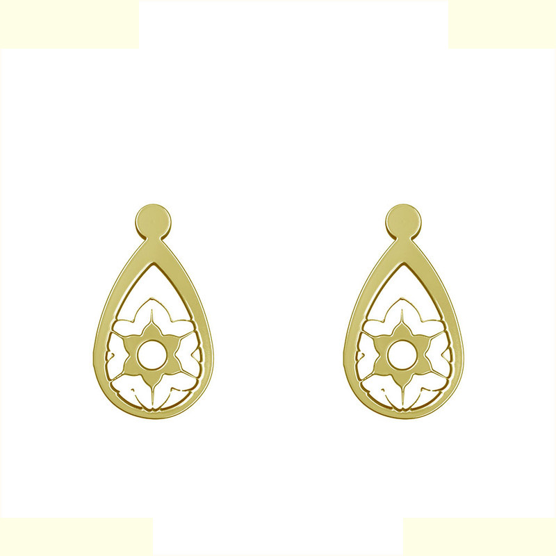 گوشواره طلا 18 عیار زنانه مدوپد مدل ستاره کد GA1-11733