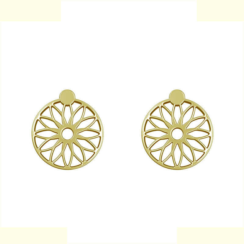 گوشواره طلا 18 عیار زنانه مدوپد مدل خورشید کد GA1-11814