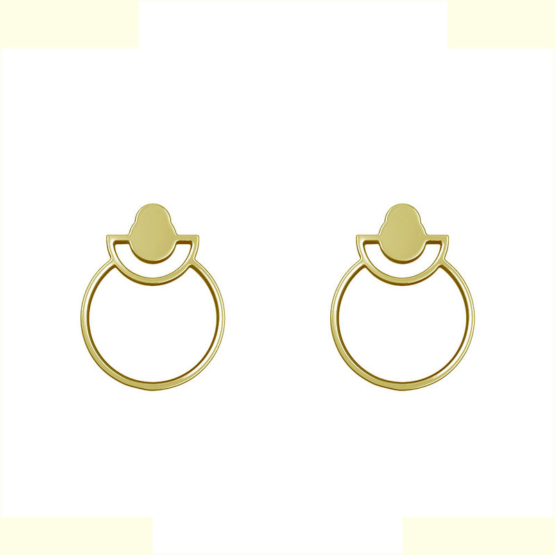 گوشواره طلا 18 عیار زنانه مدوپد مدل دایره کد GA1-11825