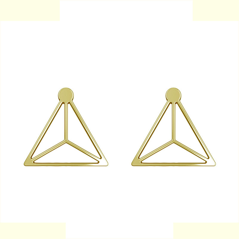 گوشواره طلا 18 عیار زنانه مدوپد مدل مثلث کد GA1-11829