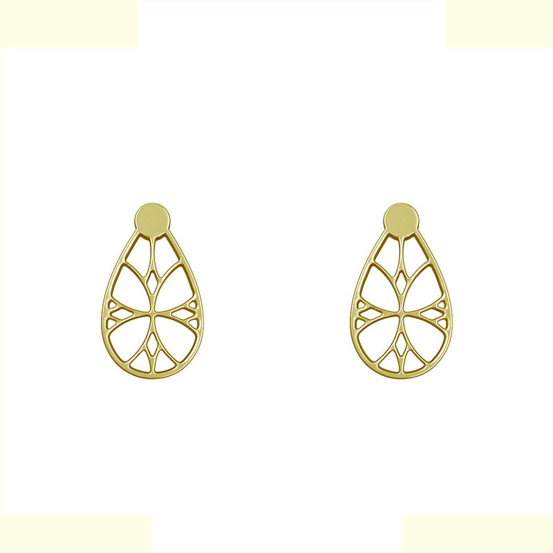 گوشواره طلا 18 عیار زنانه مدوپد مدل اشک کد GA1-11875